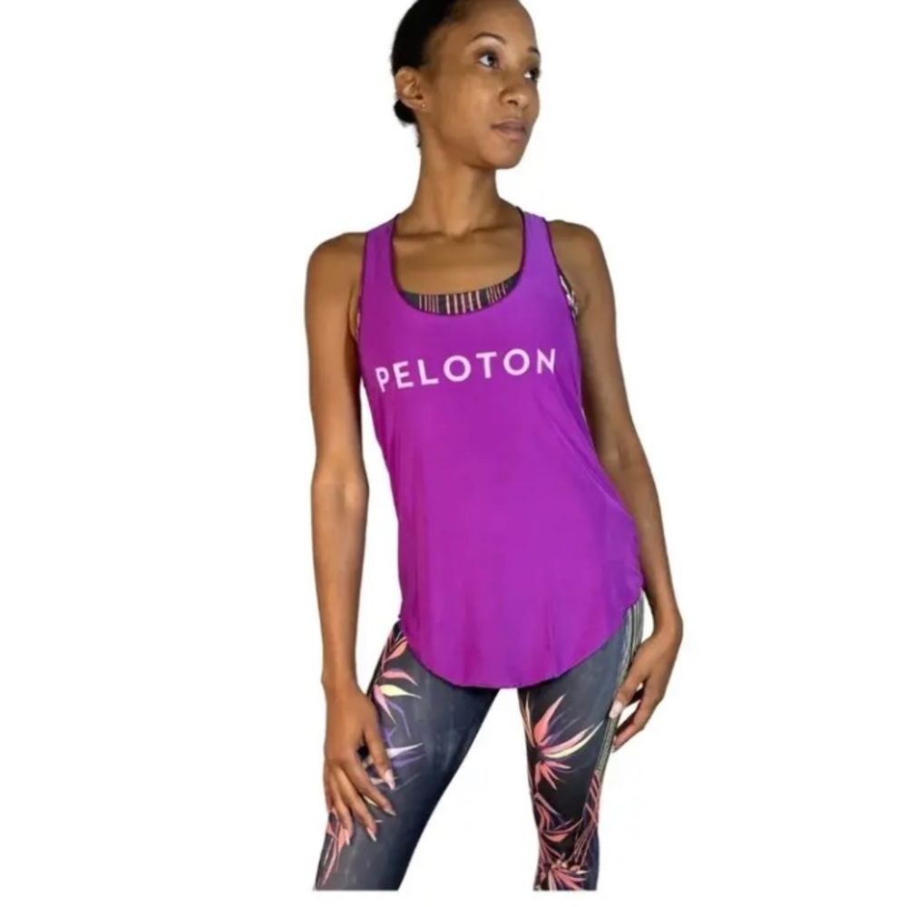 Onzie Yoga Glossy Flow Tank Top 353 Peloton‎ Orchid Size Medium